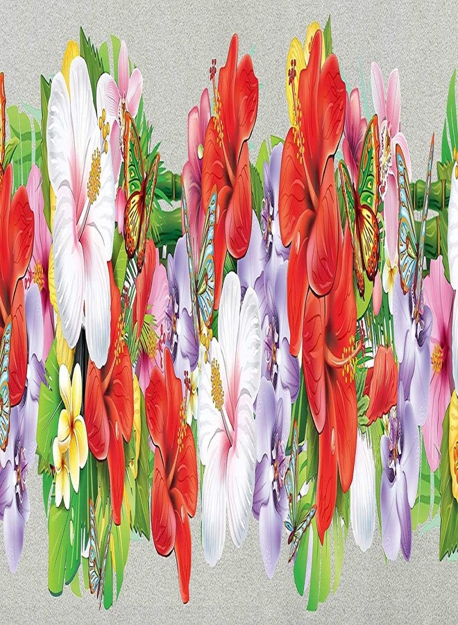 WallDesign ملصقات جدارية من الفينيل بتصميم شجرة وأزهار من WallDesign (5.25 × 120 × 0.1 بوصة، متعددة الألوان) - Image 1